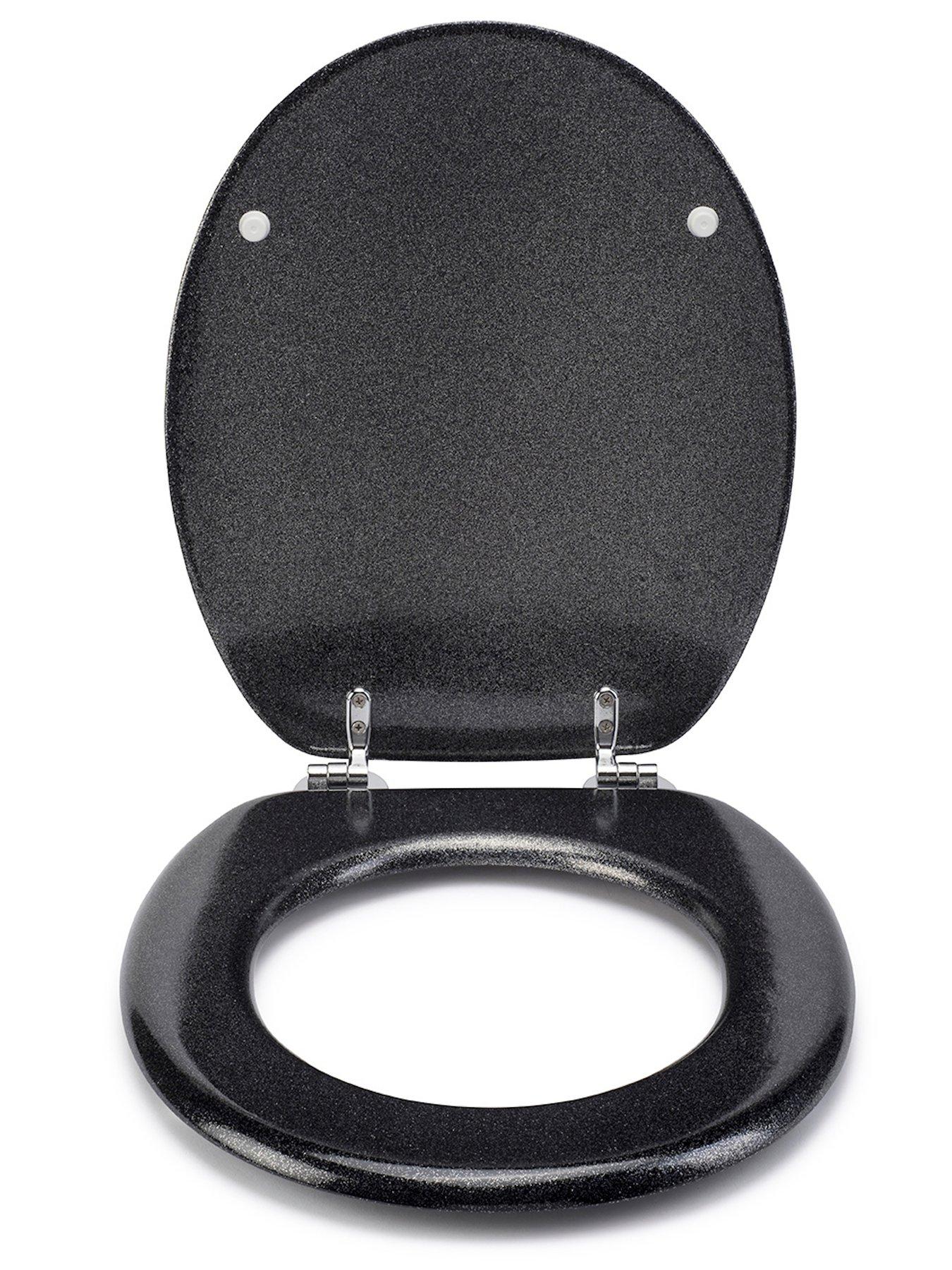  image of croydex-black-flexi-fix-toilet-seat