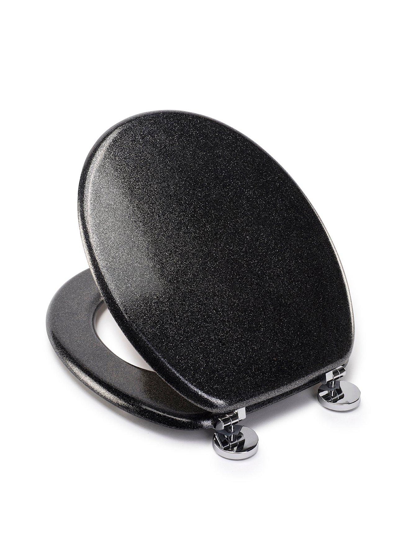  image of croydex-black-flexi-fix-toilet-seat