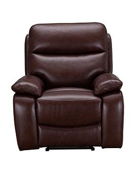 Very Hasting Real Leather/Faux Leather Manual Recliner Armchair Picture