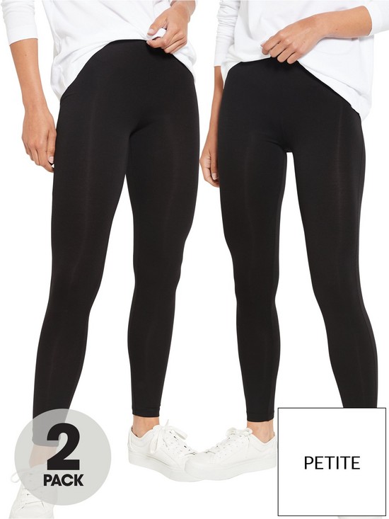 front image of everyday-thenbspessential-petite-2-pack-basic-leggings-black