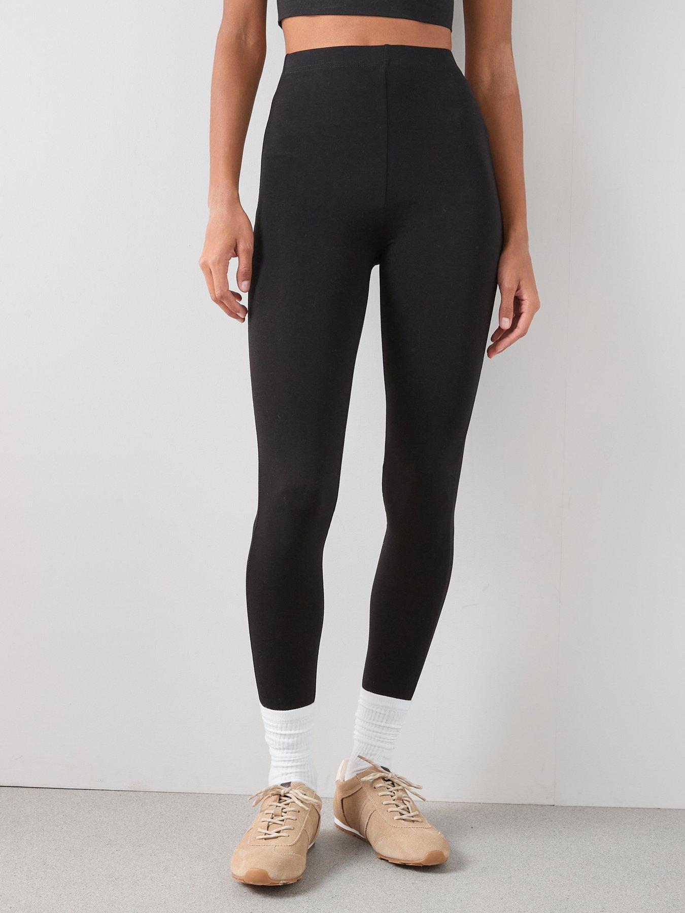 Image 4 of 7 of The Very Collection 2 Pack High Waist Leggings - Black