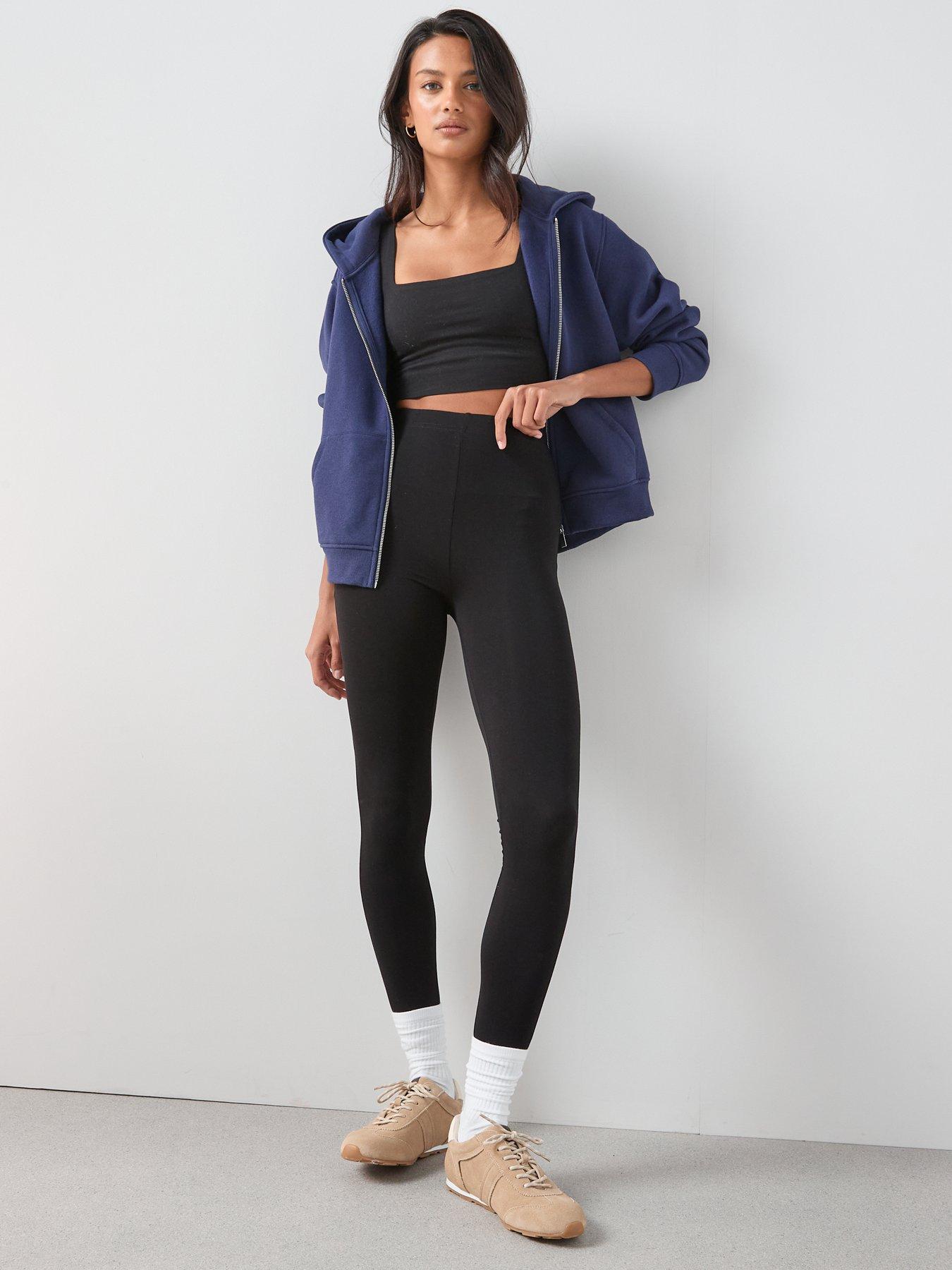 Image 6 of 7 of The Very Collection 2 Pack High Waist Leggings - Black