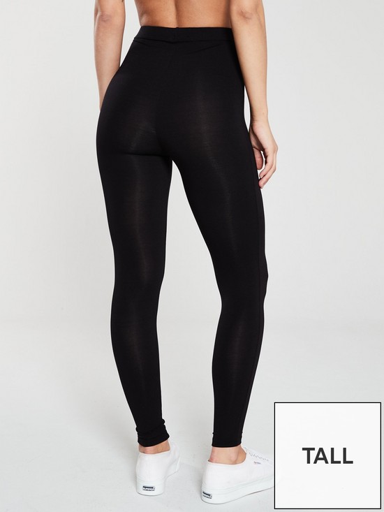 stillFront image of everyday-essential-tall-2-pack-high-waist-leggings-black
