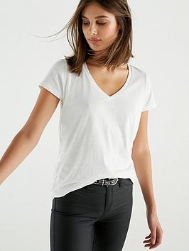 V by Very V By Very The Essential V-Neck T-Shirt - Ivory Picture