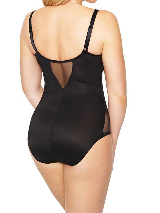 back image of miraclesuit-sexy-sheer-shaping-bodybriefer-black