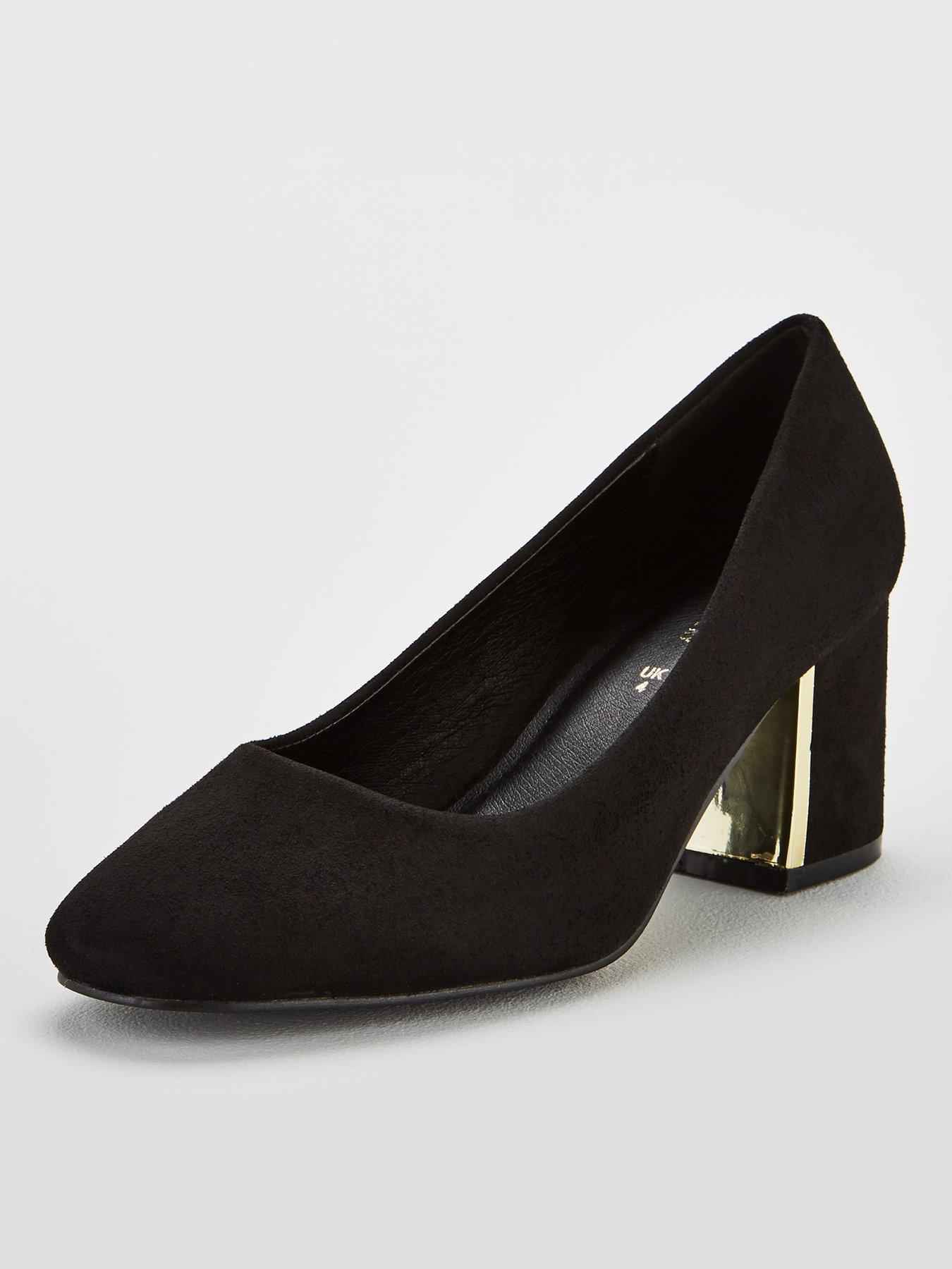 wide fit court shoes mid heel
