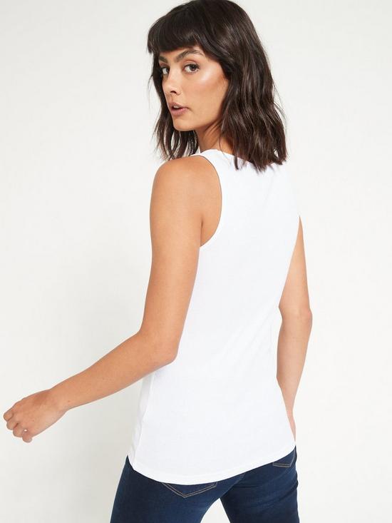 stillFront image of v-by-very-the-essential-rib-vest-top-white