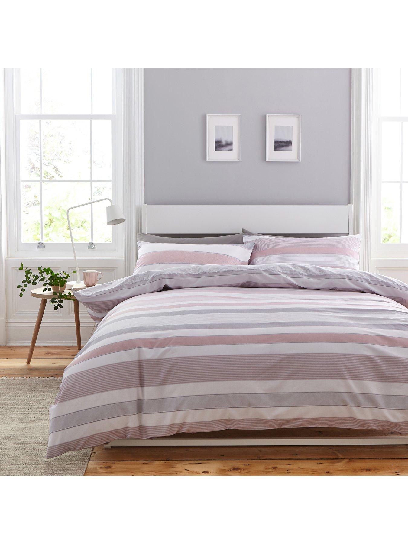 Catherine Lansfield Newquay Stripe Duvet Cover Set Littlewoods Com