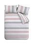  image of catherine-lansfield-newquay-stripe-duvet-cover-set