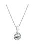  image of simply-silver-cubic-zirconia-solitaire-flower-pendant-in-gift-box