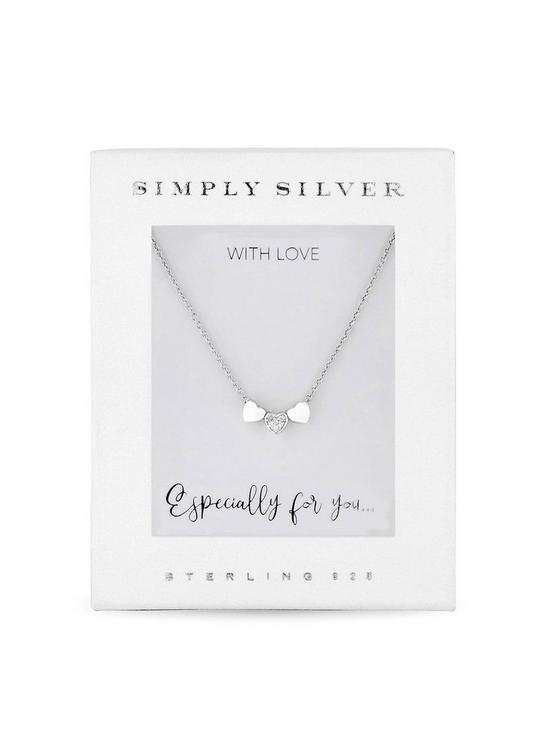 front image of simply-silver-gift-boxed-sterling-silver-925-triple-heart-necklace