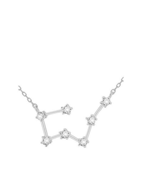 the-love-silver-collection-sterling-silver-cubic-zirconia-personalised-constellation-starsign-necklace