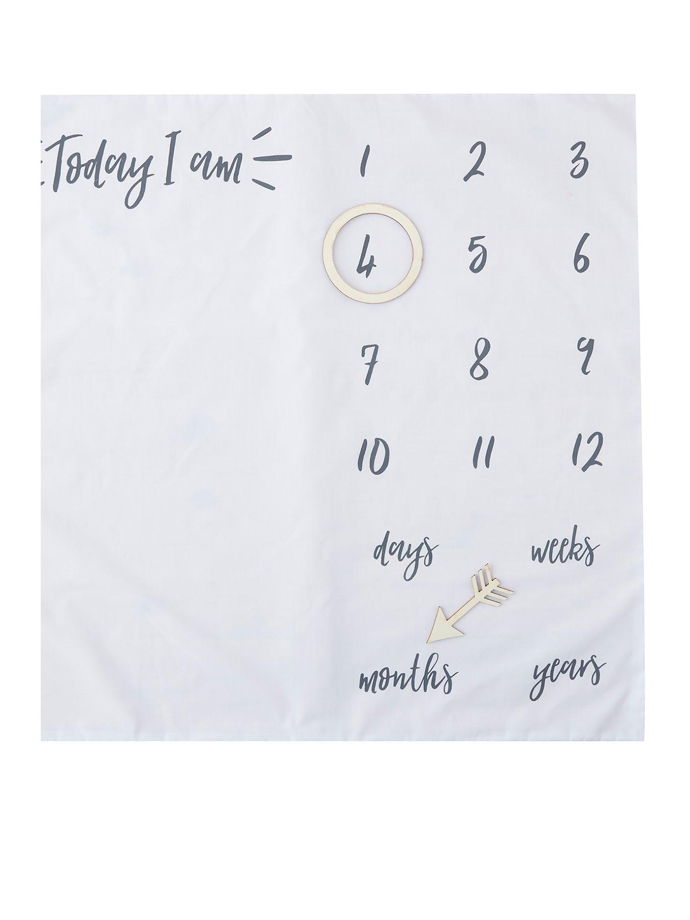 Ginger Ray Baby Milestone Blanket Keepsake
