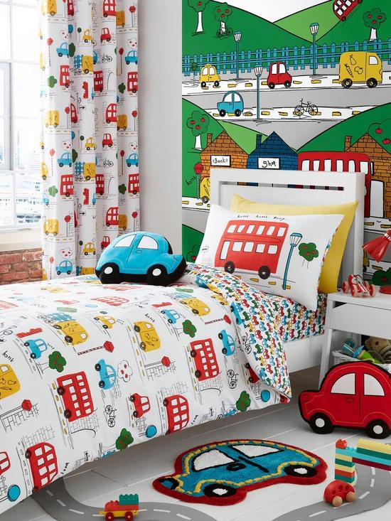 front image of catherine-lansfield-transport-toddlernbspduvet-cover-set-white