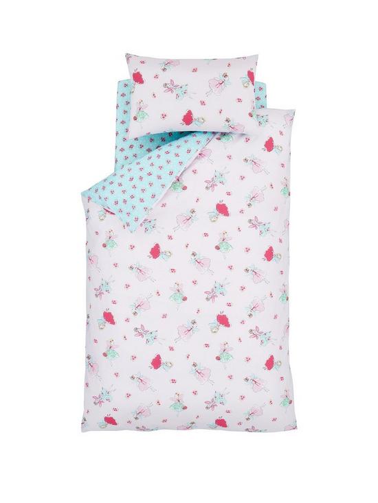 stillFront image of catherine-lansfield-fairies-toddlernbspduvet-cover-and-pillowcase-set-pink