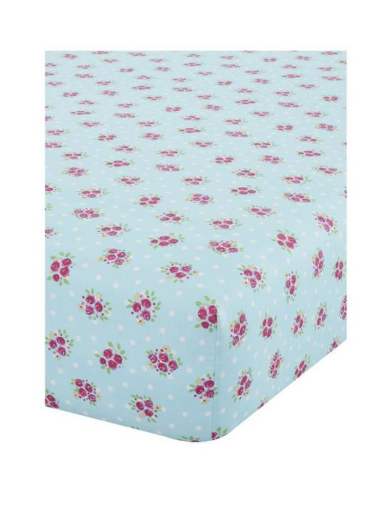 front image of catherine-lansfield-fairies-fitted-sheet-toddler-pink