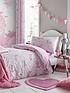  image of catherine-lansfield-folk-unicorn-toddlernbspduvet-cover-set-pink