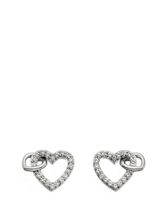 front image of hot-diamonds-sterling-silver-togetherness-open-heart-stud-earrings