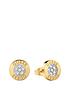  image of guess-love-knot-gold-crystal-set-logo-ladies-stud-earrings