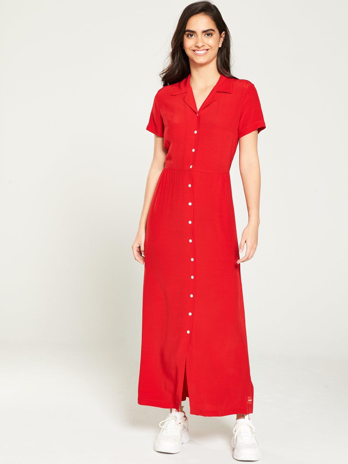 Button Down Red Dress Online Sales, UP TO 56% OFF | www 