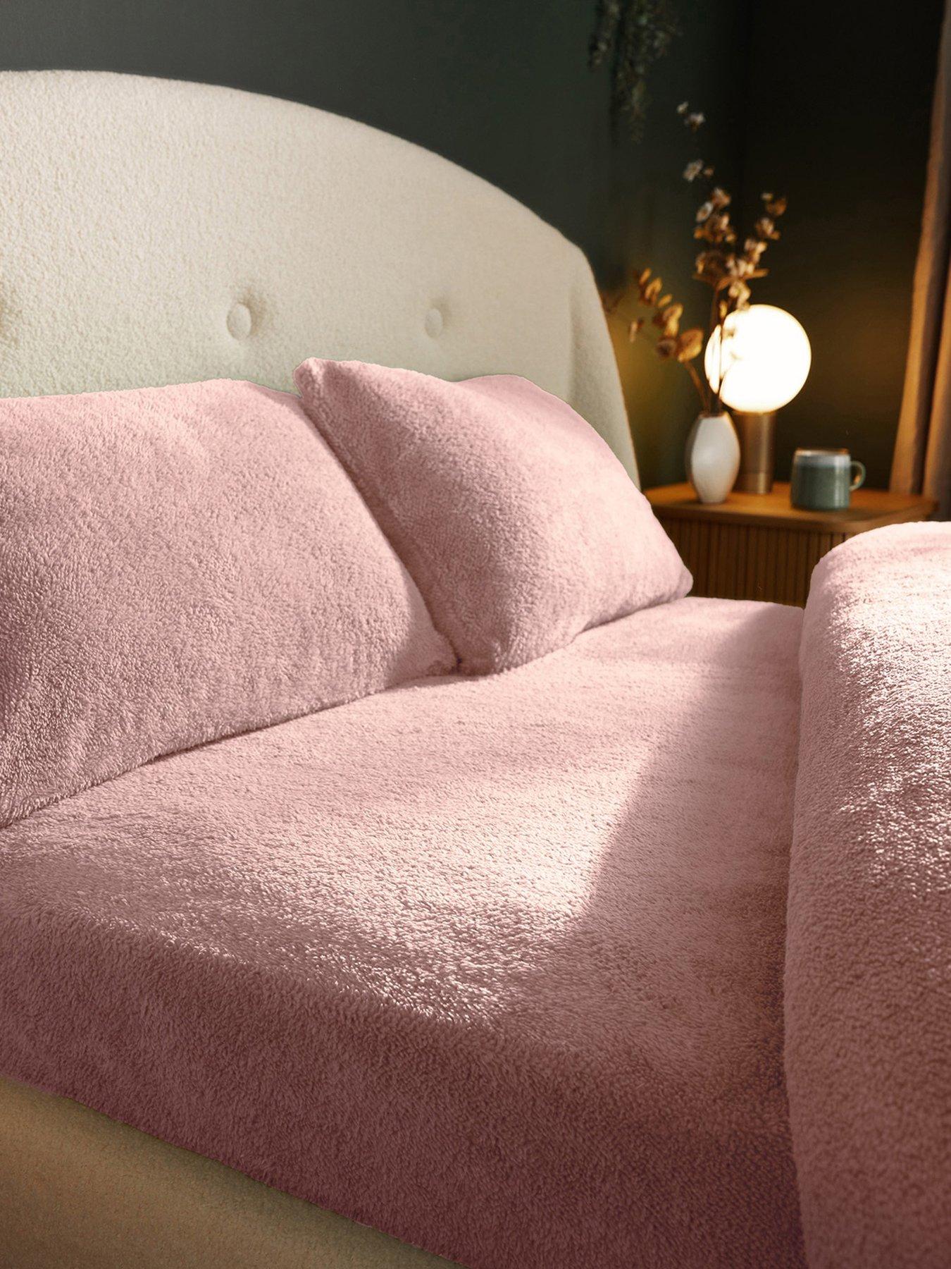 silentnight-teddy-fleece-fitted-sheet-pink