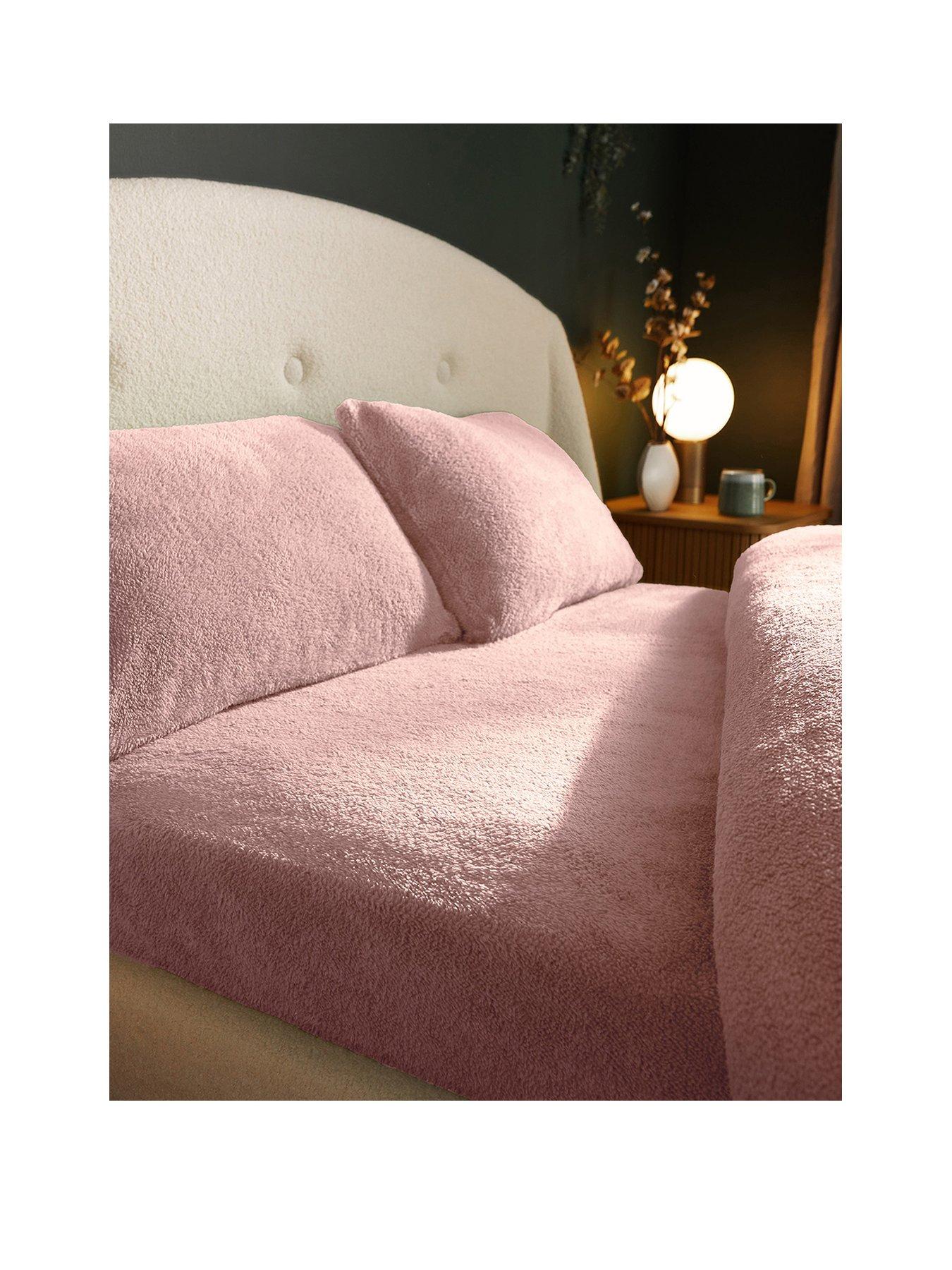 Silentnight Teddy Fleece Fitted Sheet Pink