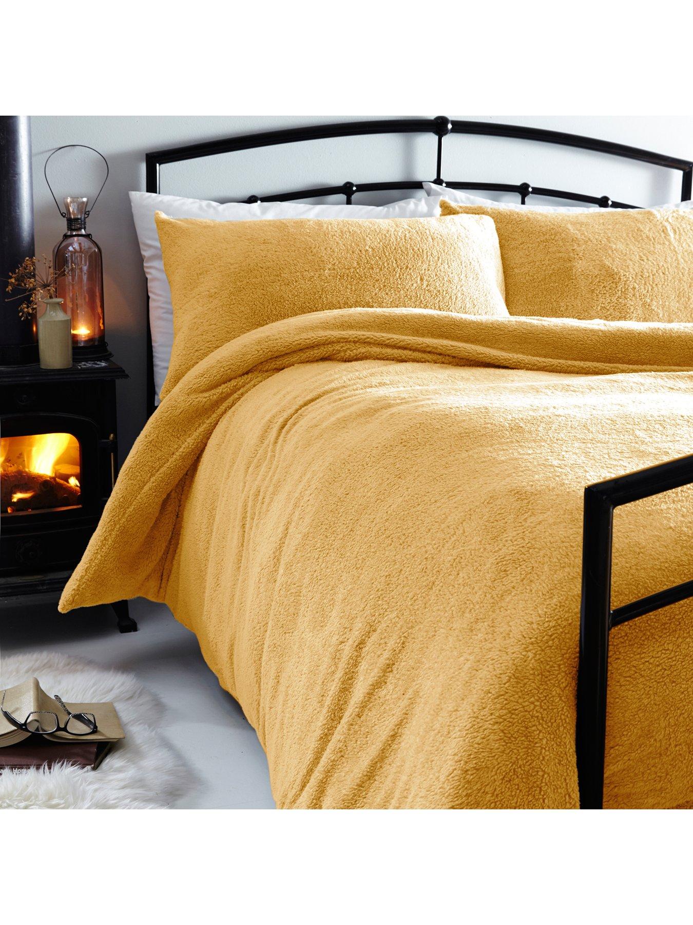 Silentnight Teddy Fleece Duvet Cover Set Ochre Littlewoods Com