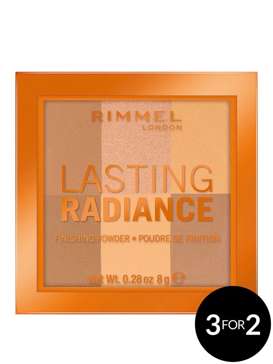 front image of rimmel-lasting-radiance-powder