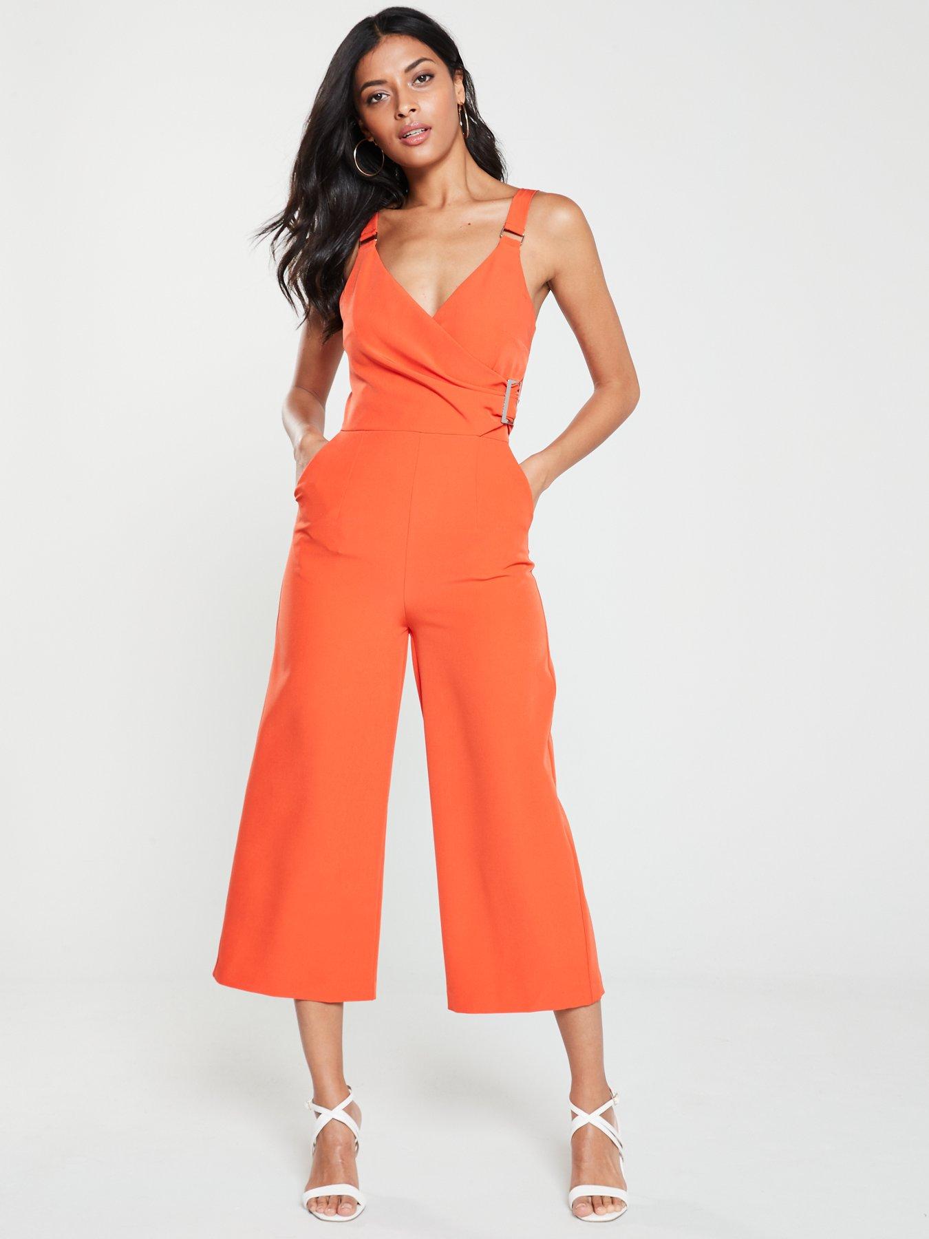 orange culotte jumpsuit