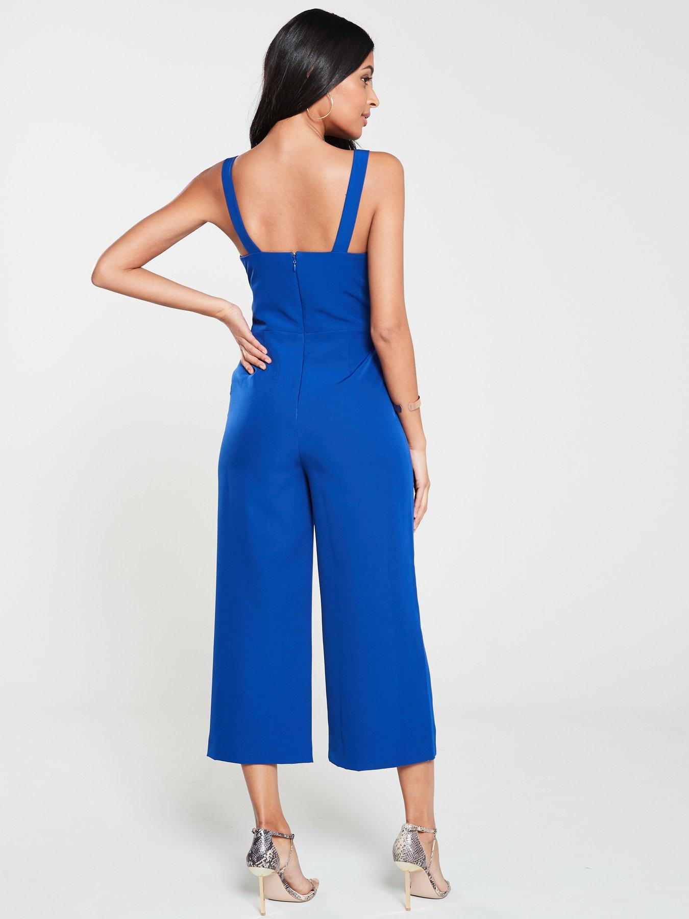 very blue jumpsuit