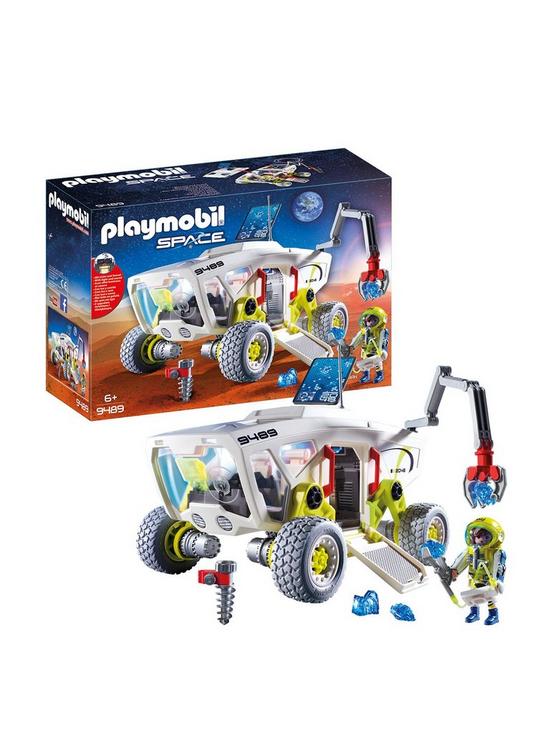 front image of playmobil-9489-space-mars-mission-research-vehicle-with-interchangeable-attachments