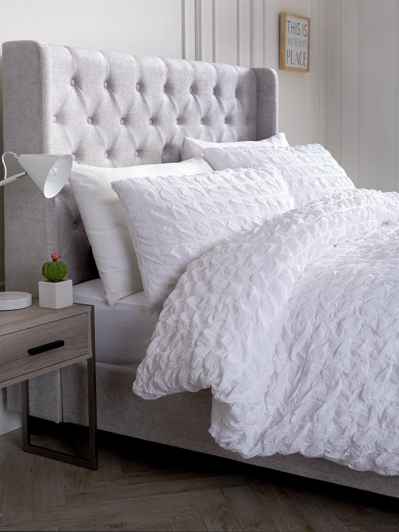 undefined Seersucker Cotton Duvet Cover Set