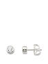 image of thomas-sabo-sterling-silver-round-logo-stud-earrings
