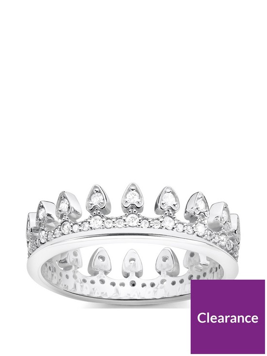 front image of thomas-sabo-sterling-silver-cubic-zirconia-crown-ring