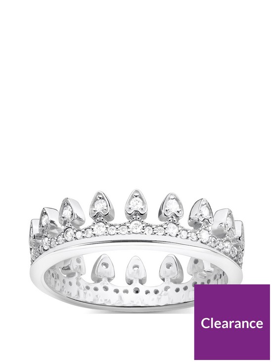 stillFront image of thomas-sabo-sterling-silver-cubic-zirconia-crown-ring