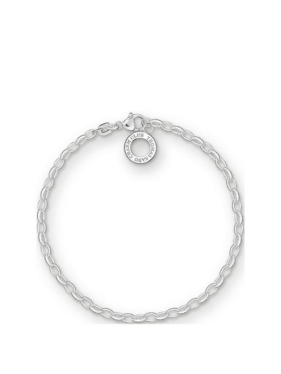 front image of thomas-sabo-charm-club-fine-silver-carrier-bracelet