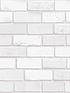  image of arthouse-diamond-brick-white-wallpaper