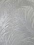  image of arthouse-kiss-foil-palm-leaf-wallpaper-ndash-silver-grey