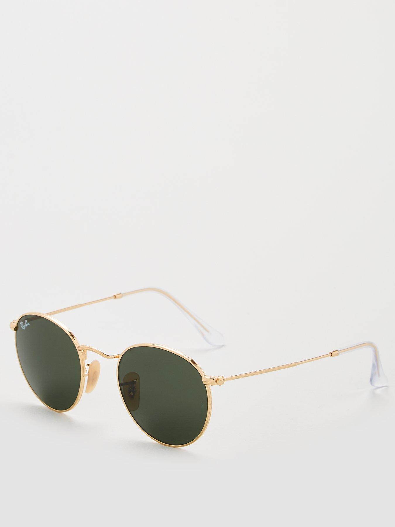 Image 1 of 4 of Ray-Ban Round 0RB3447 Sunglasses - Gold