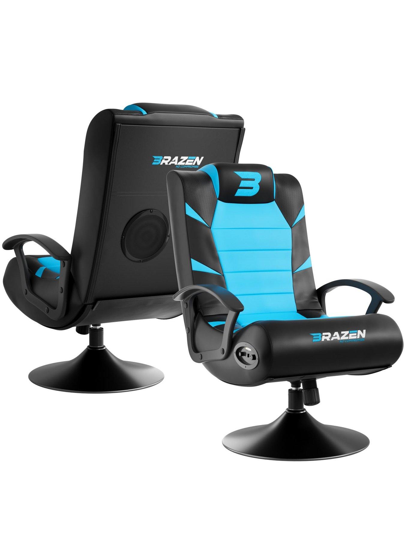 BraZen Pride 2.1 Bluetooth Gaming Chair - Black and Blue