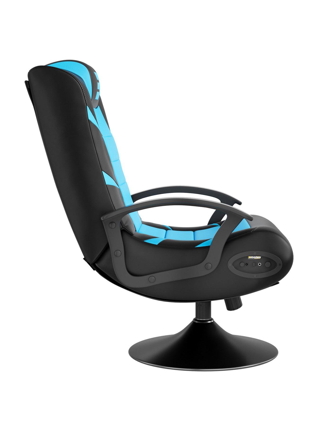 Image 3 of 5 of BraZen Pride 2.1 Bluetooth Gaming Chair - Black and Blue