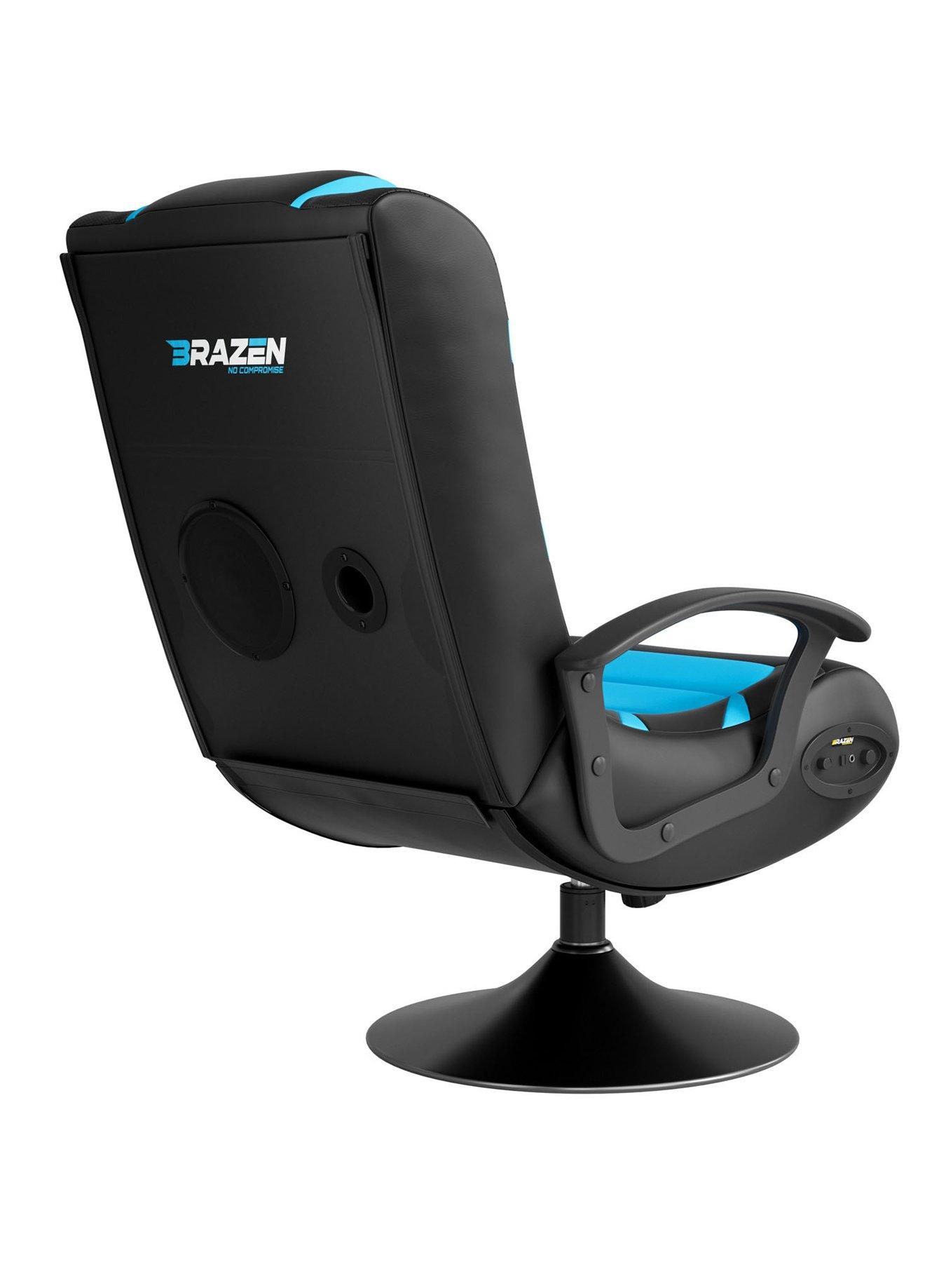 Image 4 of 5 of BraZen Pride 2.1 Bluetooth Gaming Chair - Black and Blue
