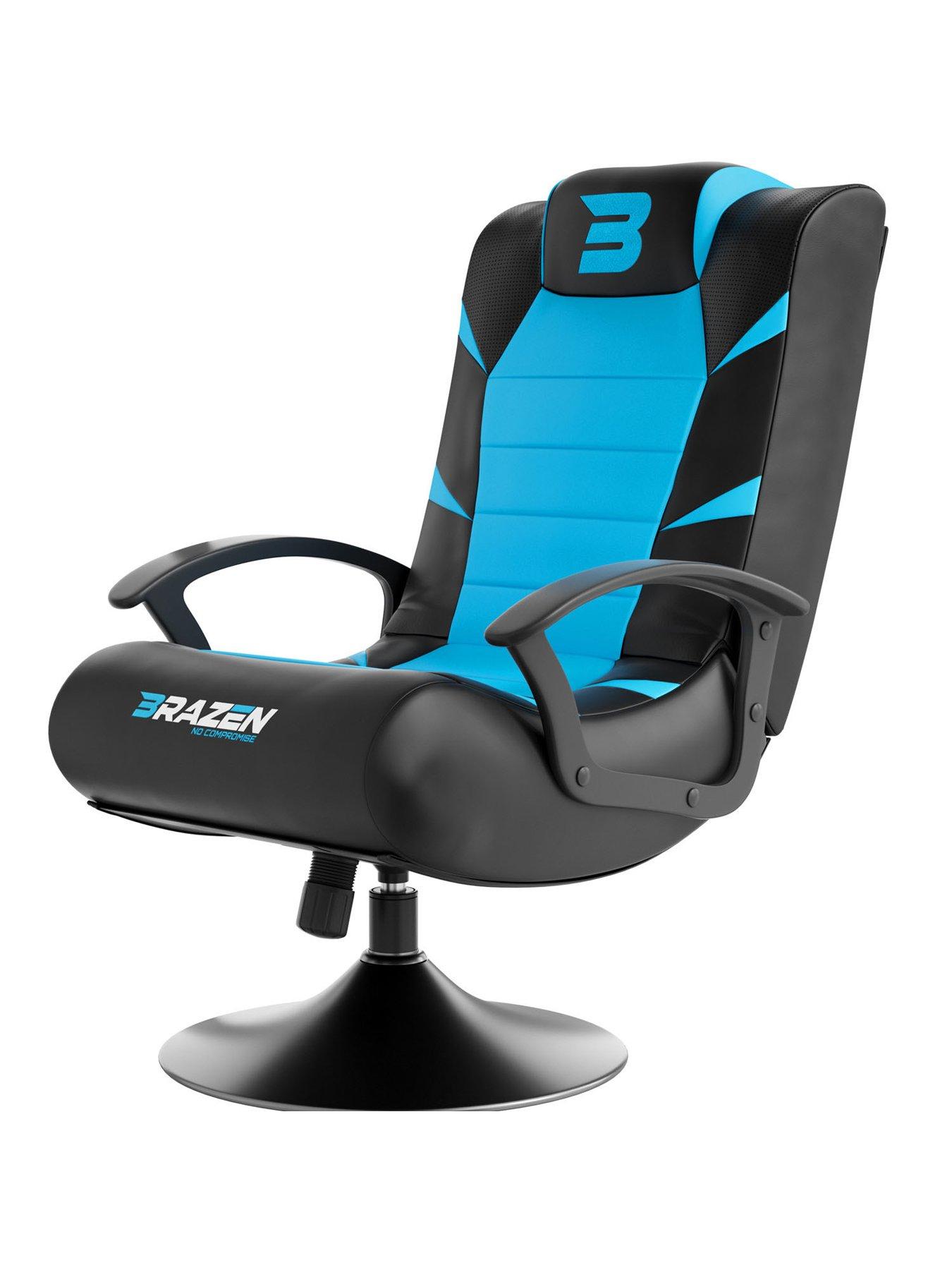 Image 5 of 5 of BraZen Pride 2.1 Bluetooth Gaming Chair - Black and Blue
