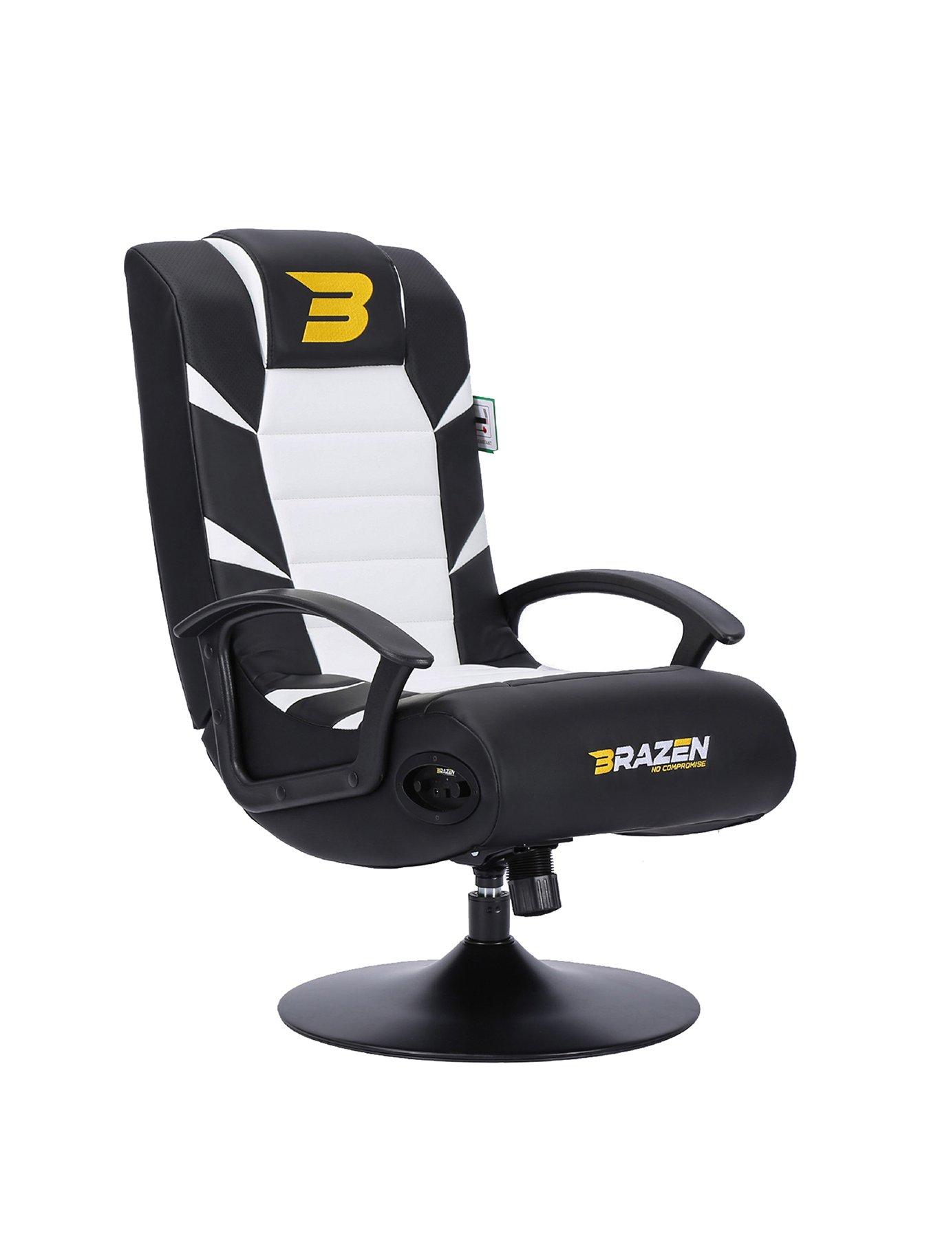 BraZen Pride 2.1 Bluetooth Gaming Chair Black and White