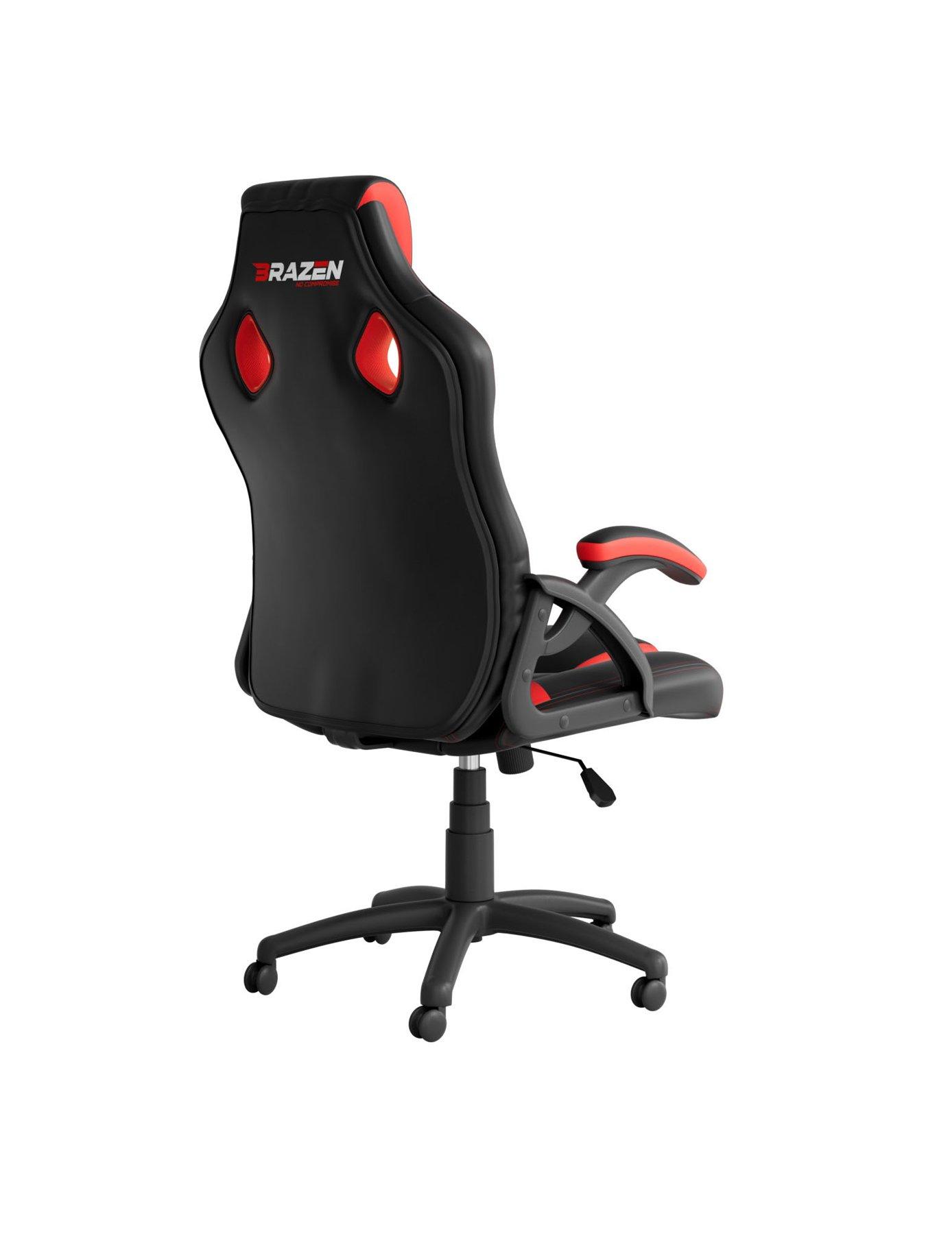 Image 4 of 5 of BraZen Puma PC Gaming Chair - Black and Red