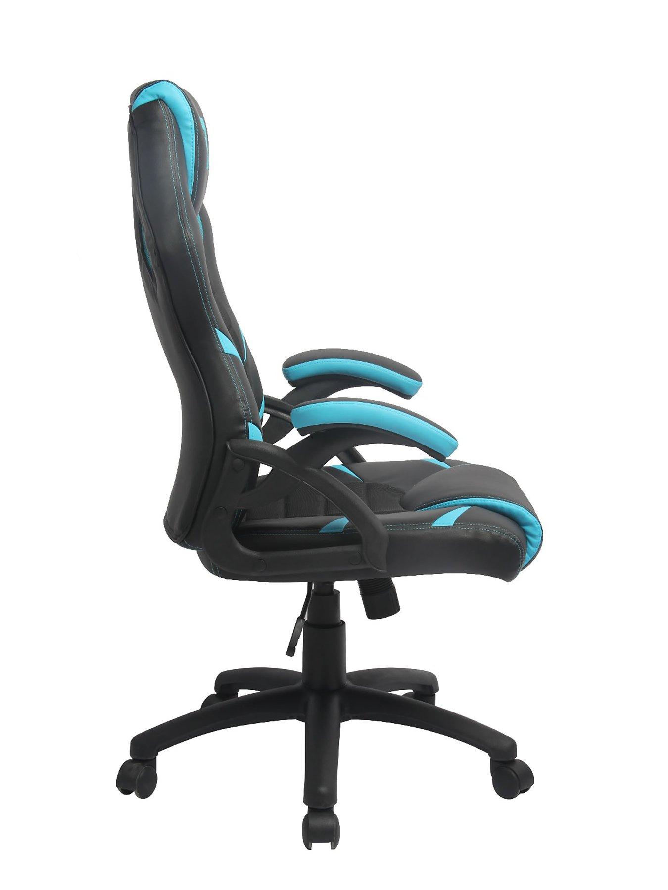 Image 3 of 5 of BraZen Puma PC Gaming Chair - Black and Blue