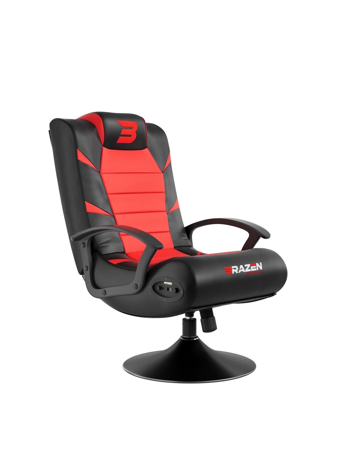  image of brazen-pride-21-bluetooth-gaming-chair-black-and-red