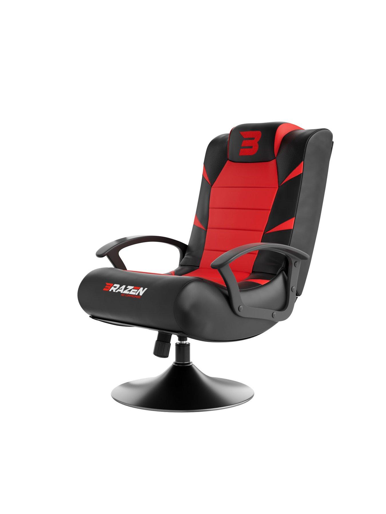 Image 4 of 5 of BraZen Pride 2.1 Bluetooth Gaming Chair - Black and Red