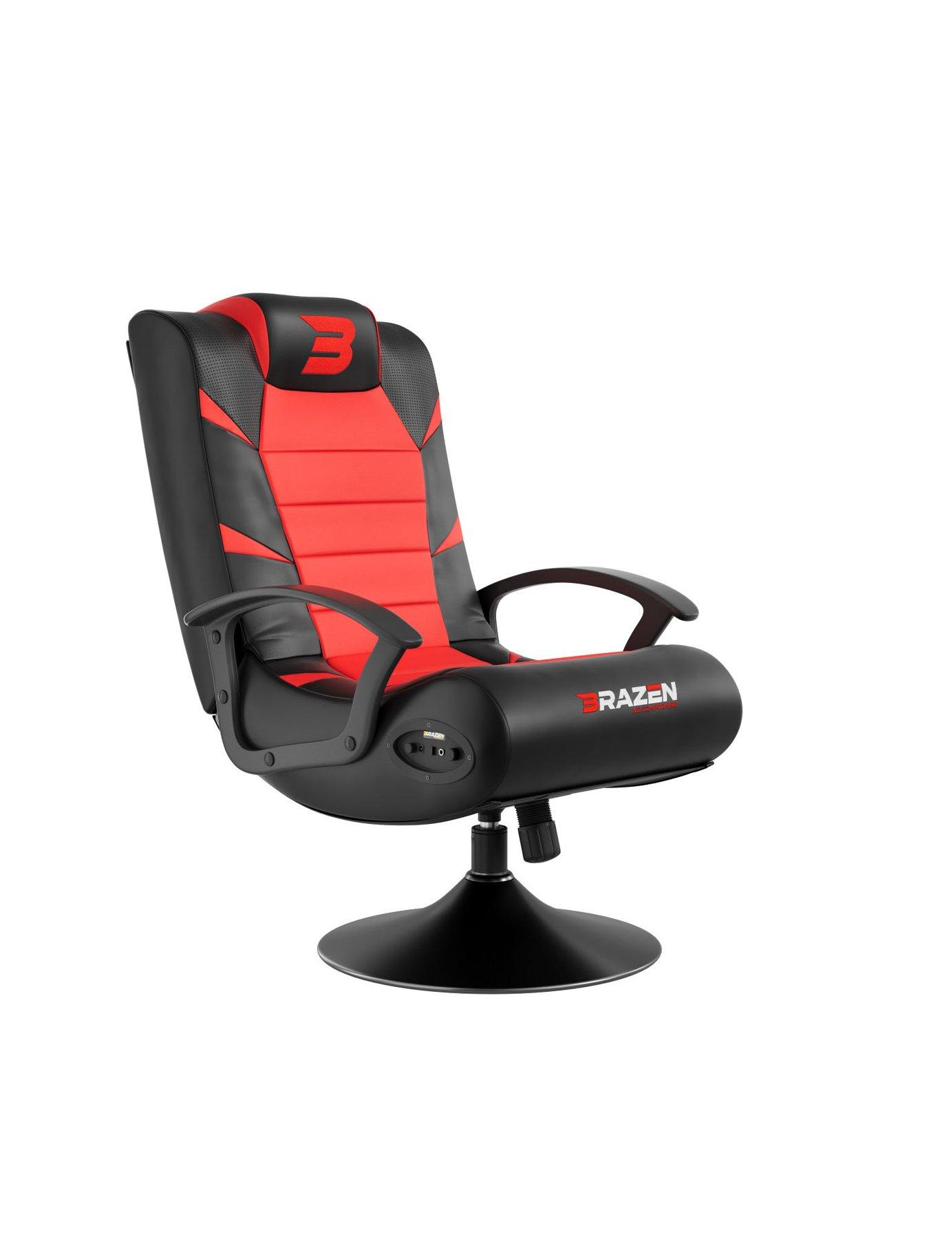 Image 5 of 5 of BraZen Pride 2.1 Bluetooth Gaming Chair - Black and Red