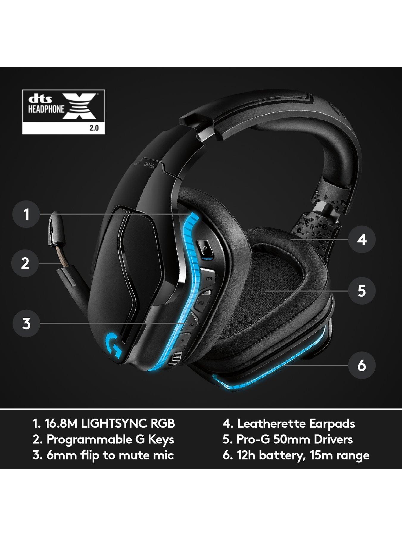 Image 7 of 8 of LogitechG G935 Wireless 7.1 LIGHTSYNC Gaming Headset